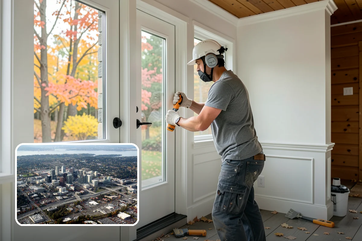 Exterior Door Installation in Bellevue, King County, WA - Weather-tight seal that stops wind-driven rain and drafts
