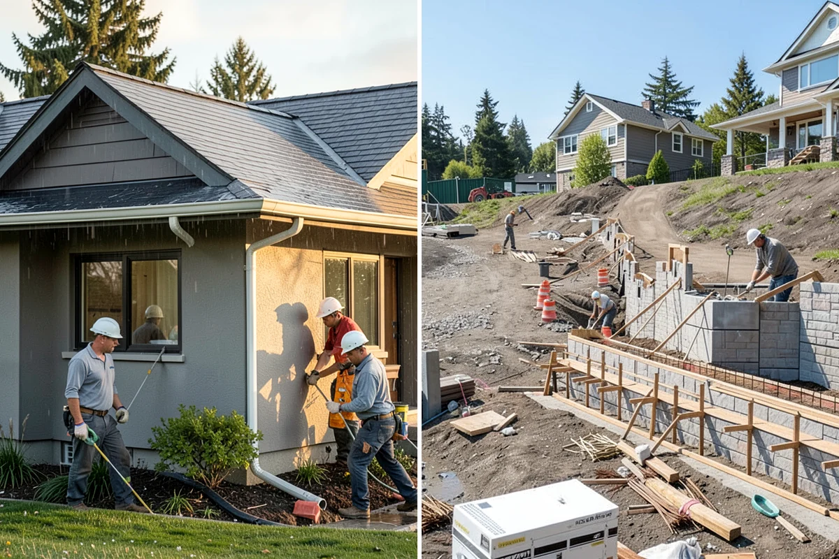 Exterior Door Installation in Concrete, Skagit County, WA - Measure the rough opening and assess the existing framing for moisture or rot