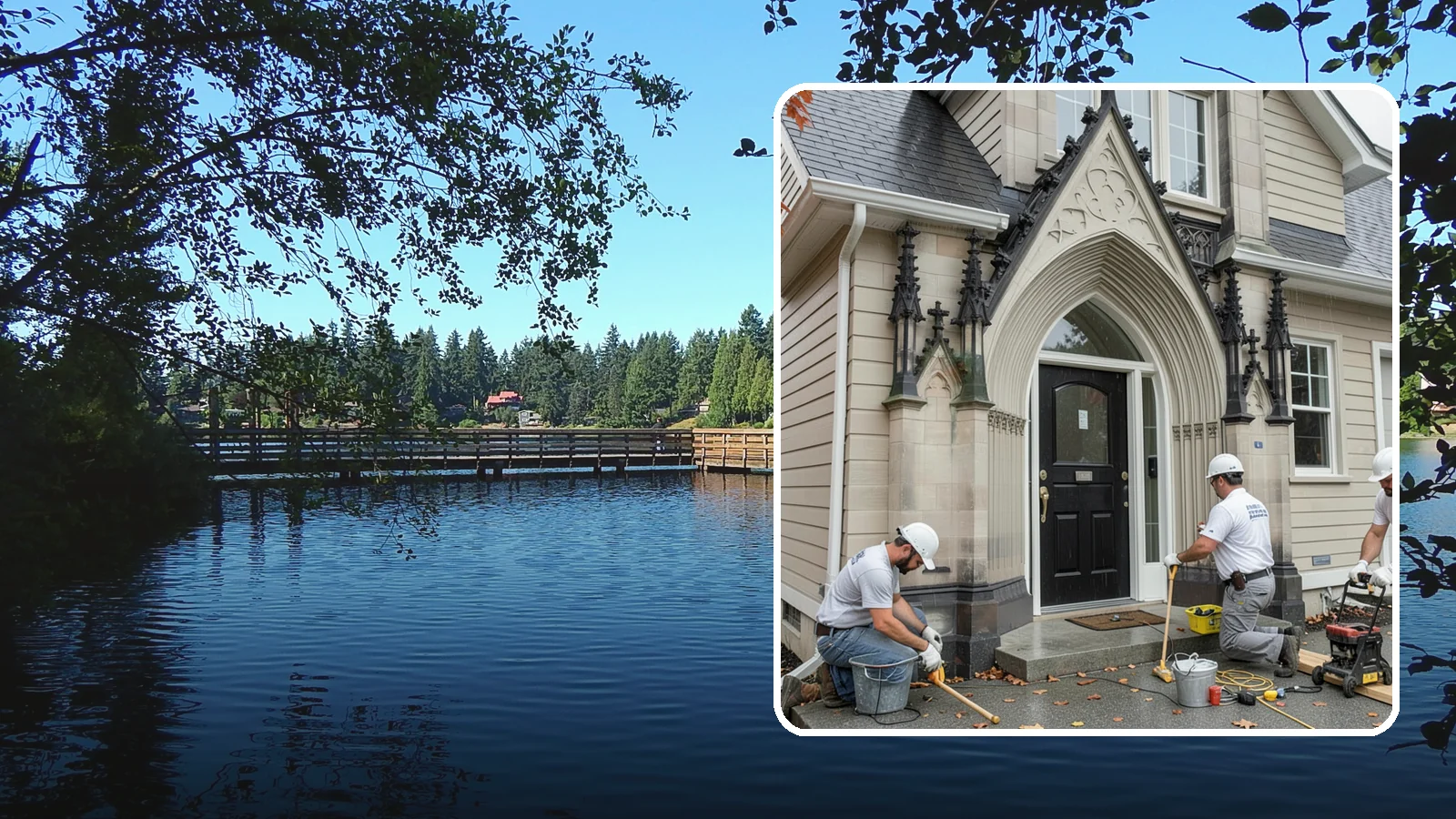 Exterior Door Installation in Federal Way, King County, WA - A new exterior door installed to seal out Western Washington's wind-driven rain while boosting your home's curb appeal and energy...