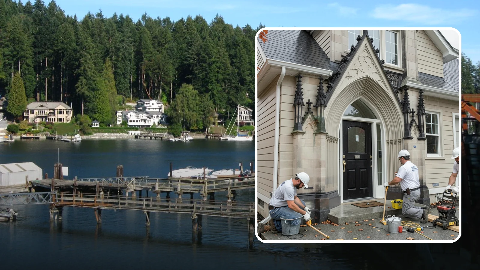 Exterior Door Installation in Gig Harbor, Pierce County, WA - A new exterior door installed to seal out Western Washington's wind-driven rain while boosting your home's curb appeal and energy...