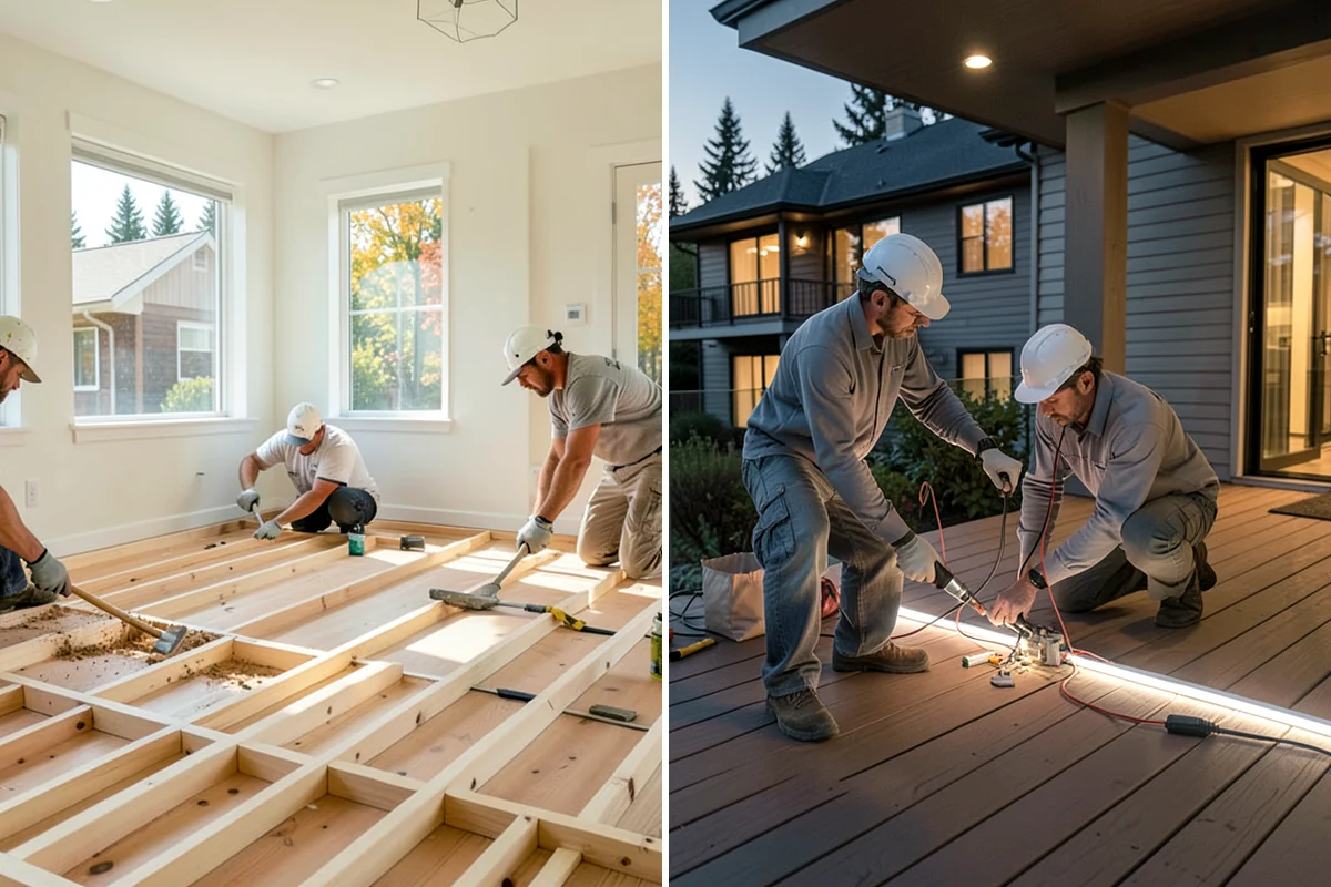 Exterior Door Installation in Kenmore, King County, WA - Measure the rough opening and assess the existing framing for moisture or rot