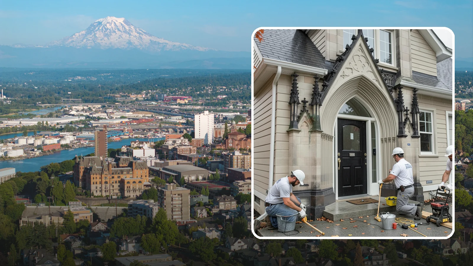 Exterior Door Installation in Tacoma, Pierce County, WA - A new exterior door installed to seal out Western Washington's wind-driven rain while boosting your home's curb appeal and energy...