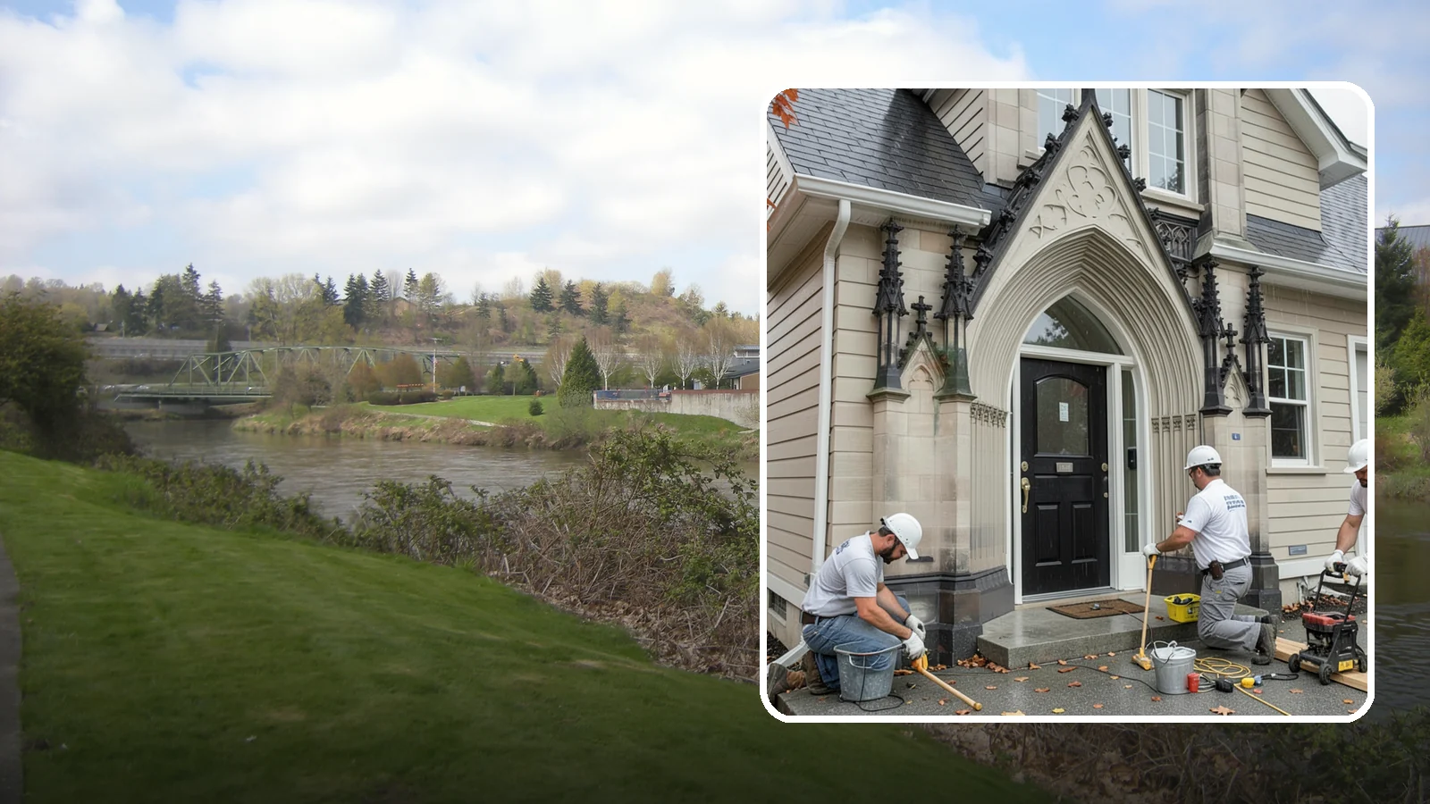 Exterior Door Installation in Tukwila, King County, WA - A new exterior door installed to seal out Western Washington's wind-driven rain while boosting your home's curb appeal and energy...