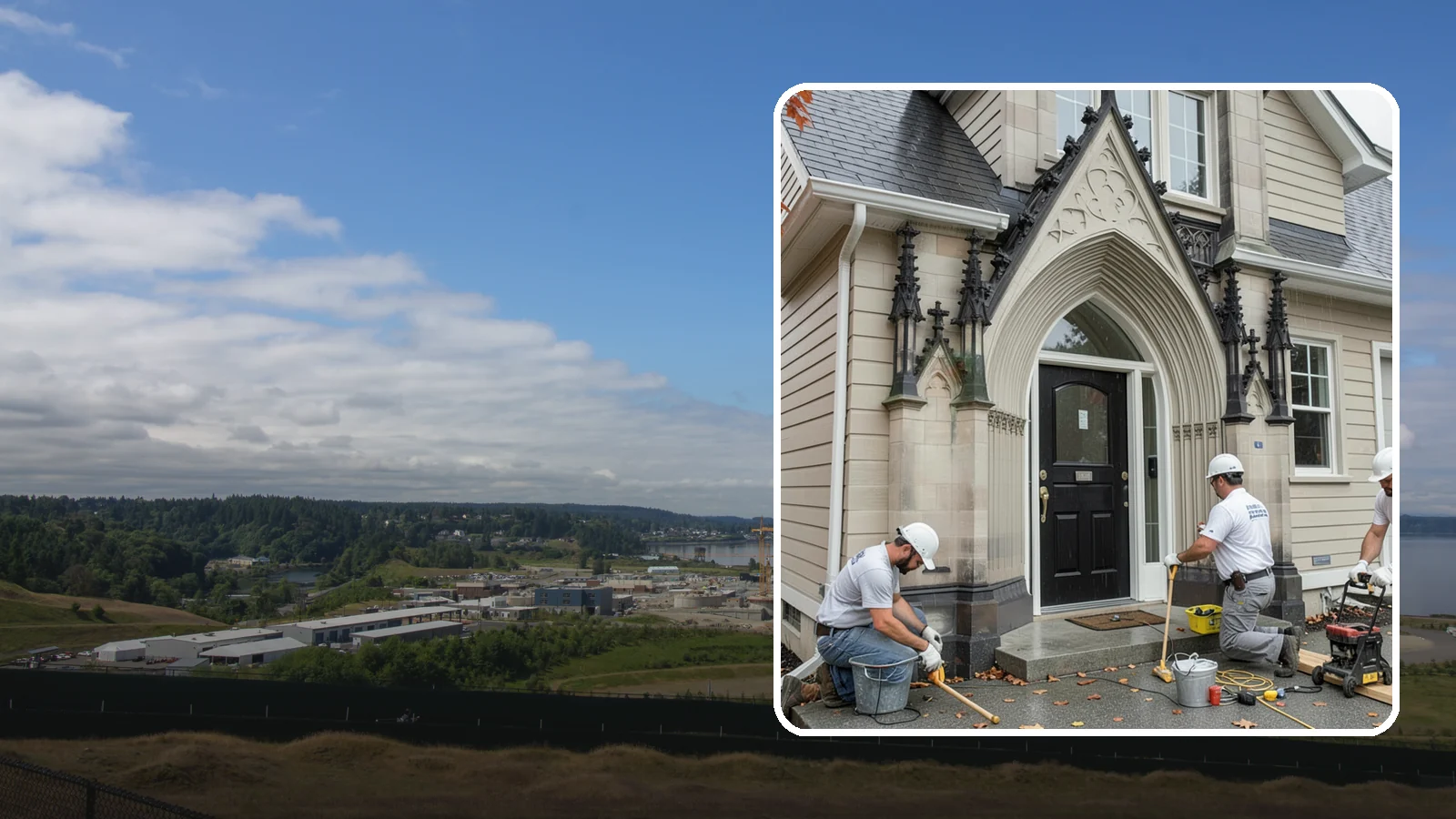 Exterior Door Installation in University Place, Pierce County, WA - A new exterior door installed to seal out Western Washington's wind-driven rain while boosting your home's curb appeal and energy...