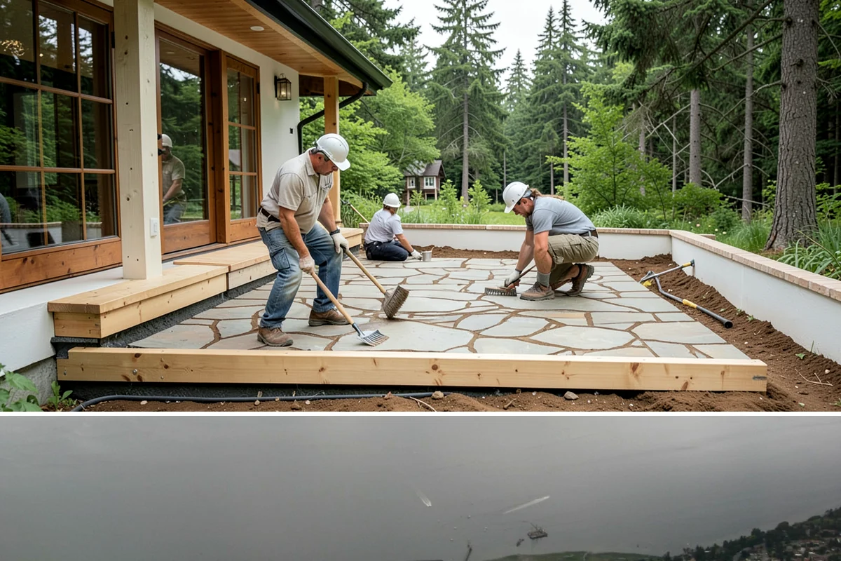 Exterior Foundation Waterproofing in Des Moines, King County, WA - This is best scheduled in summer or early fall when open trenches stay dry and backfill compacts properly before winter rains.