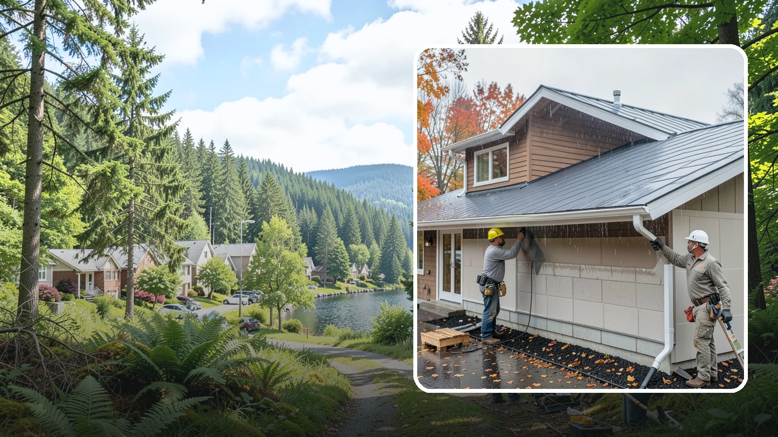 Exterior Foundation Waterproofing in Lake Forest Park, King County, WA - Applying a protective barrier to the outside face of foundation walls so groundwater never enters.