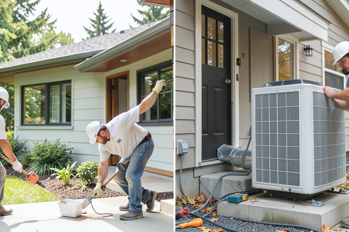 Exterior Painting in Auburn, King County, WA - Pressure wash siding, trim, and soffits to remove dirt, mildew, and chalking