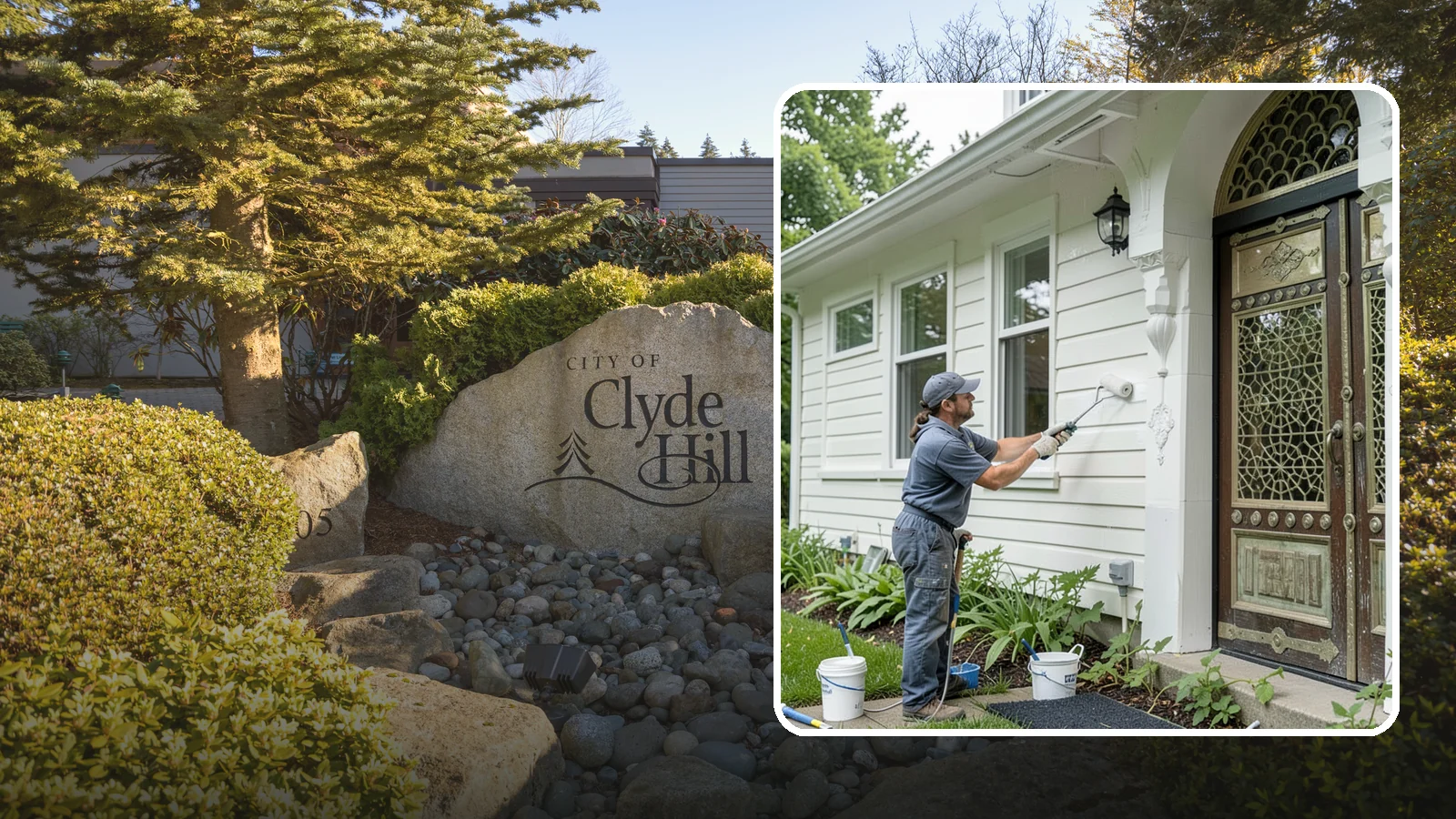 Exterior Painting in Clyde Hill, King County, WA - Exterior painting protects and renews your home's siding, trim, and eaves against the wet Western Washington climate.