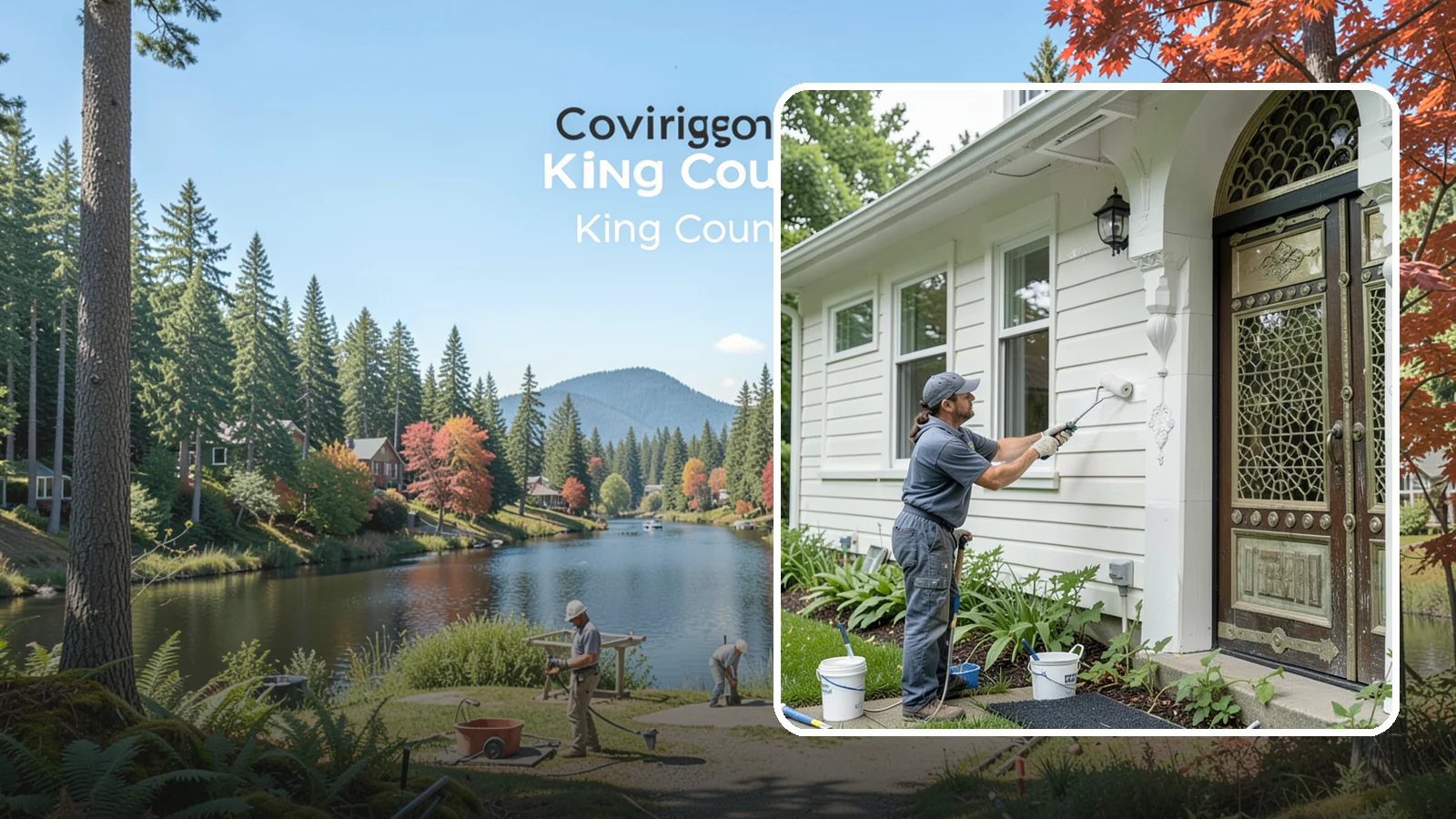 Exterior Painting in Covington, King County, WA - Exterior painting protects and renews your home's siding, trim, and eaves against the wet Western Washington climate.