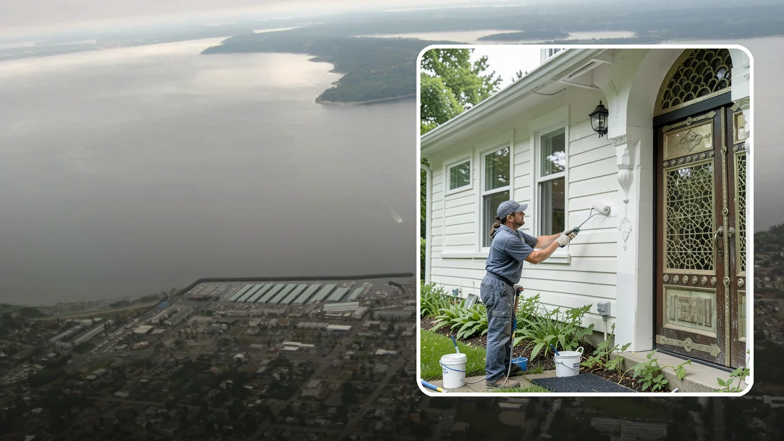 Exterior Painting in Des Moines, King County, WA - Exterior painting protects and renews your home's siding, trim, and eaves against the wet Western Washington climate.
