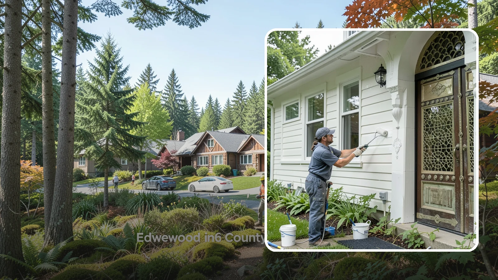 Exterior Painting in Edgewood, Pierce County, WA - Exterior painting protects and renews your home's siding, trim, and eaves against the wet Western Washington climate.