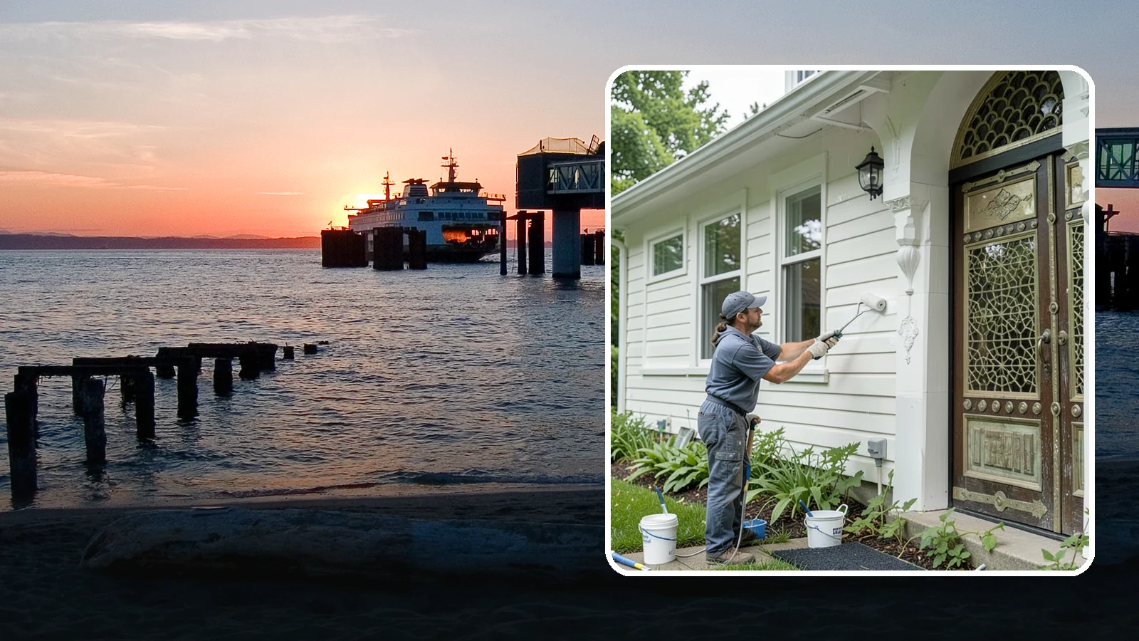 Exterior Painting in Edmonds, Snohomish County, WA - Exterior painting protects and renews your home's siding, trim, and eaves against the wet Western Washington climate.