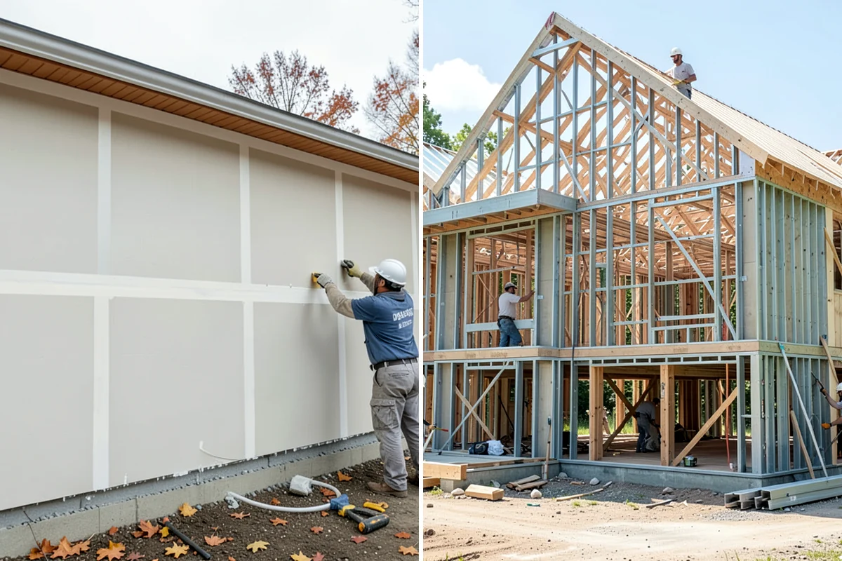 Exterior Painting in Kenmore, King County, WA - Pressure wash siding, trim, and soffits to remove dirt, mildew, and chalking
