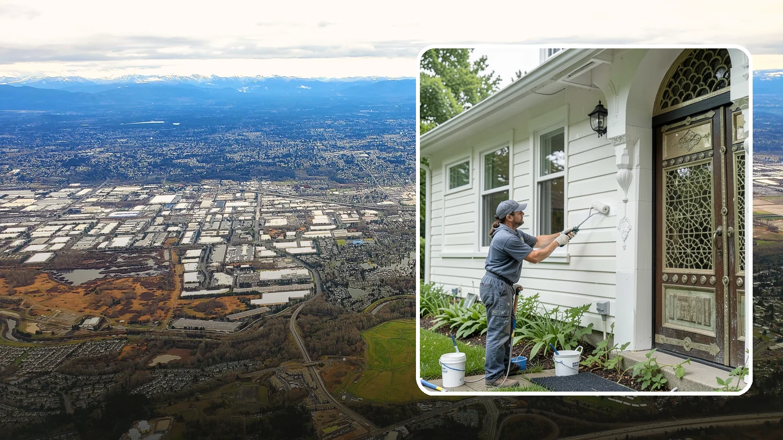 Exterior Painting in Kent, King County, WA - Exterior painting protects and renews your home's siding, trim, and eaves against the wet Western Washington climate.