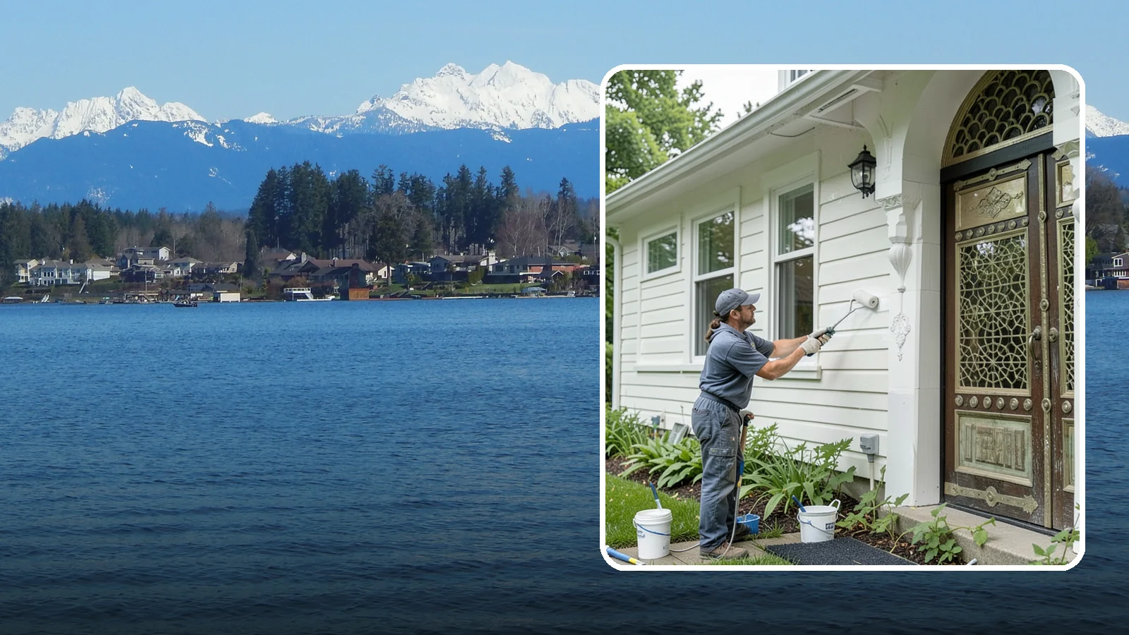 Exterior Painting in Lake Stevens, Snohomish County, WA - Exterior painting protects and renews your home's siding, trim, and eaves against the wet Western Washington climate.