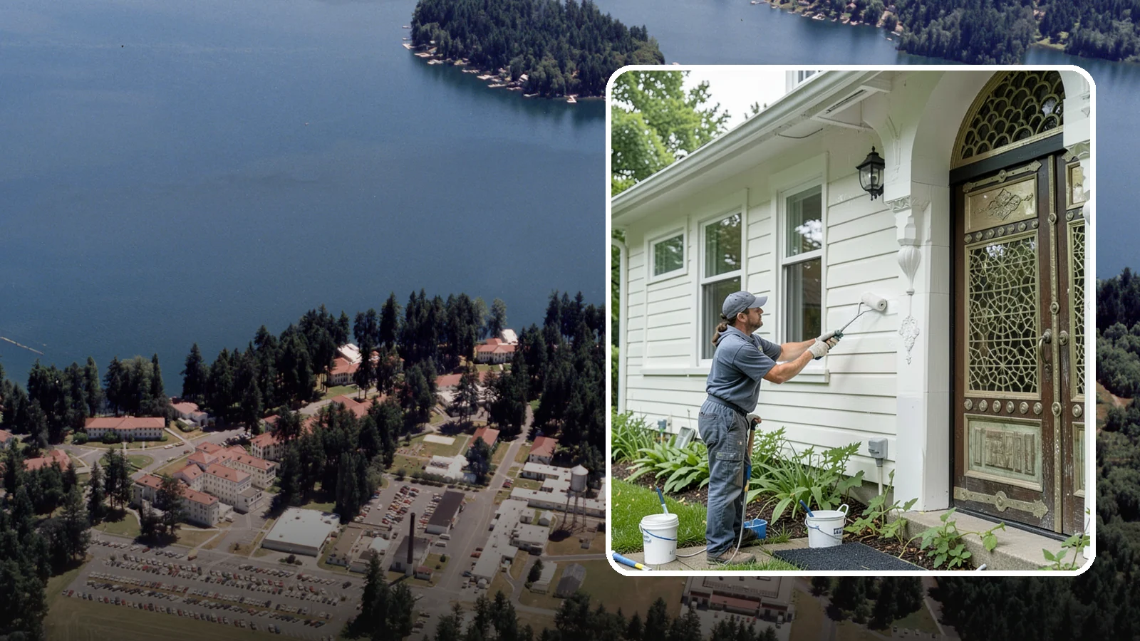 Exterior Painting in Lakewood, Pierce County, WA - Exterior painting protects and renews your home's siding, trim, and eaves against the wet Western Washington climate.