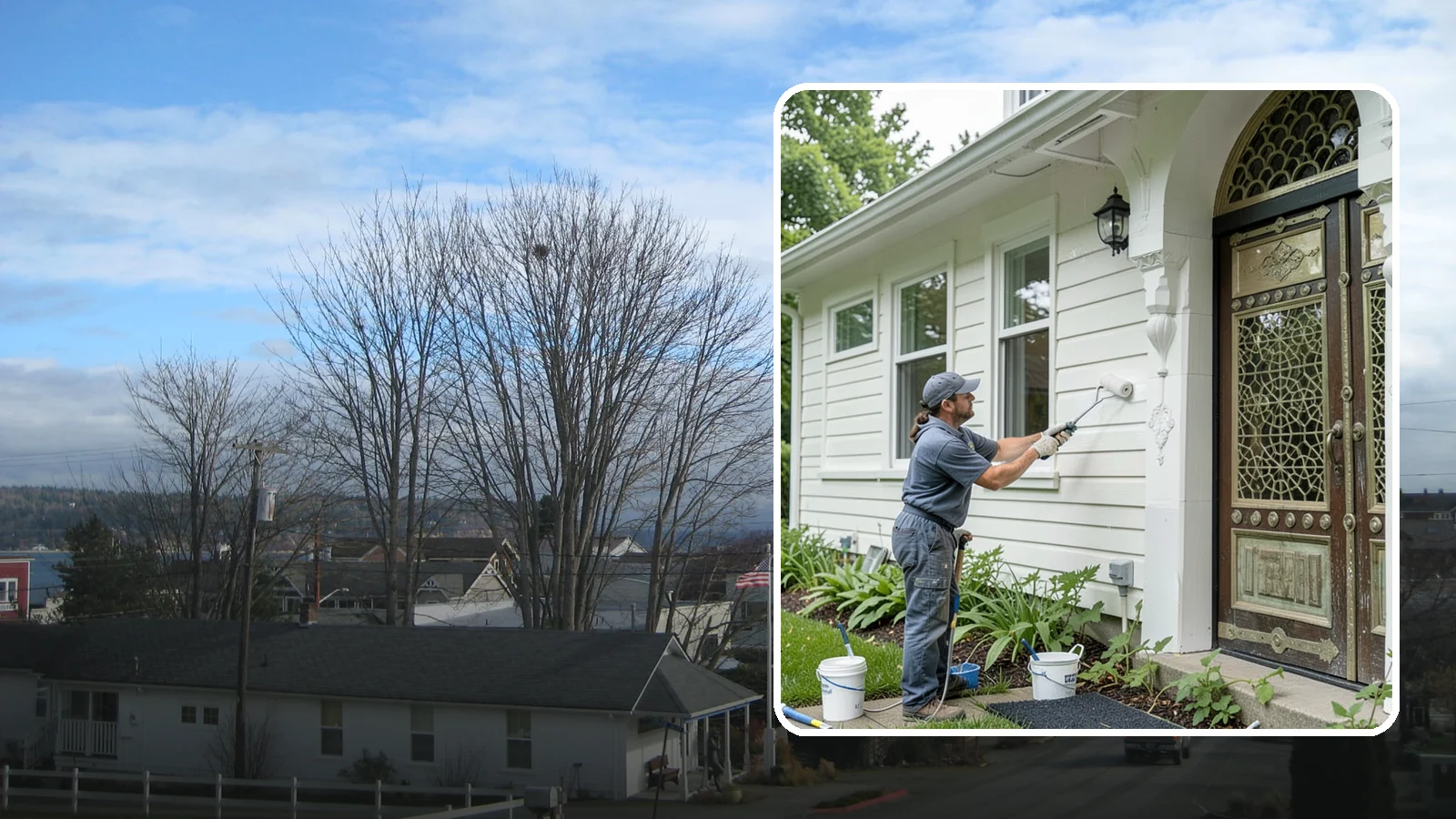 Exterior Painting in Langley, Island County, WA - Exterior painting protects and renews your home's siding, trim, and eaves against the wet Western Washington climate.