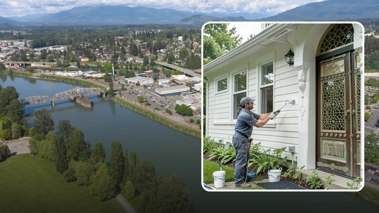 Exterior Painting in Mount Vernon, Skagit County, WA - Exterior painting protects and renews your home's siding, trim, and eaves against the wet Western Washington climate.