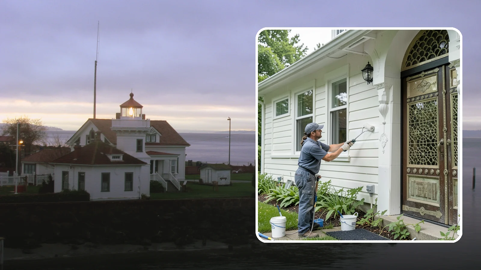 Exterior Painting in Mukilteo, Snohomish County, WA - Exterior painting protects and renews your home's siding, trim, and eaves against the wet Western Washington climate.
