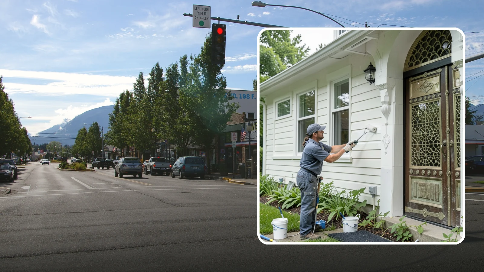 Exterior Painting in North Bend, King County, WA - Exterior painting protects and renews your home's siding, trim, and eaves against the wet Western Washington climate.