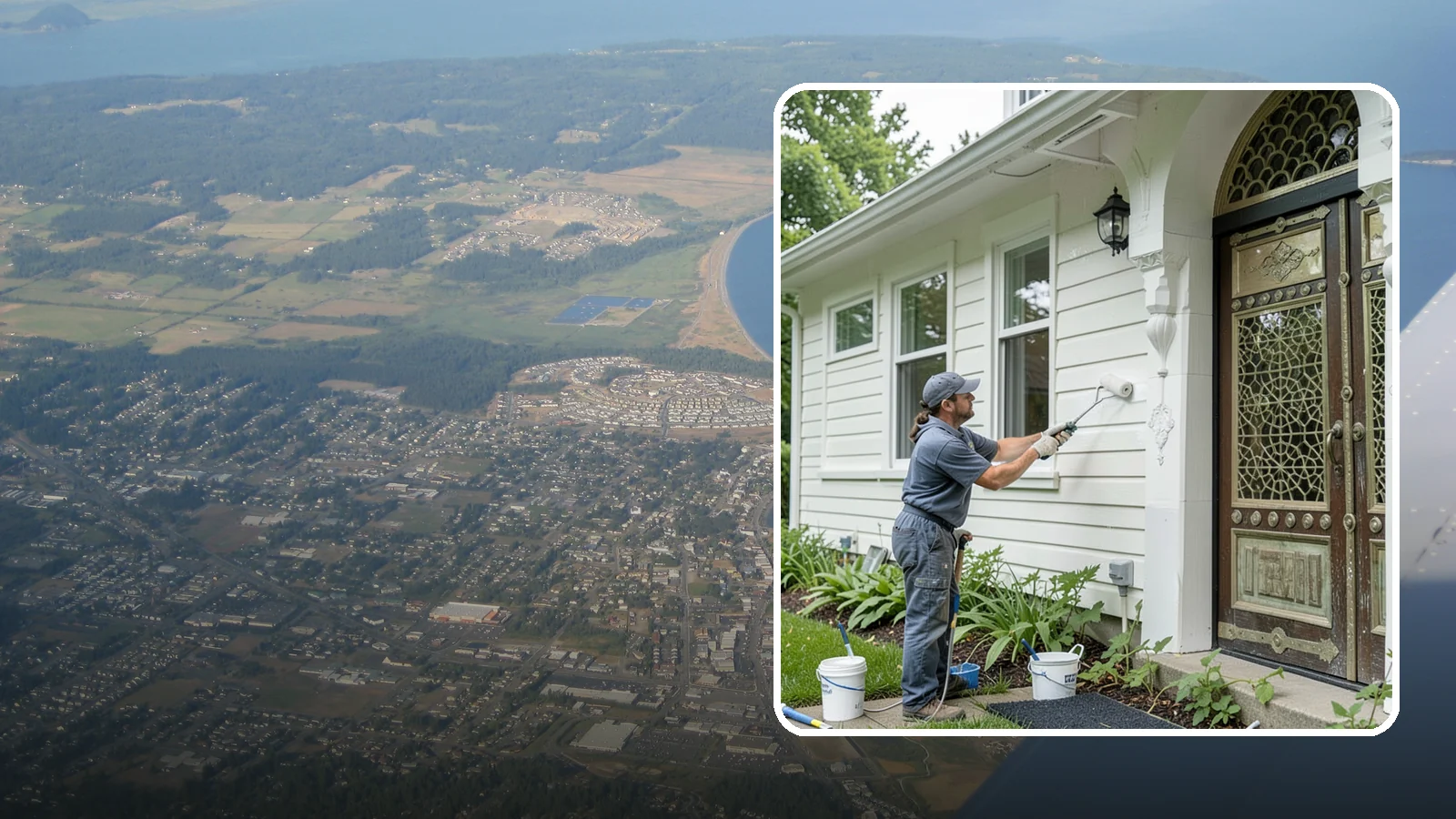 Exterior Painting in Oak Harbor, Island County, WA - Exterior painting protects and renews your home's siding, trim, and eaves against the wet Western Washington climate.