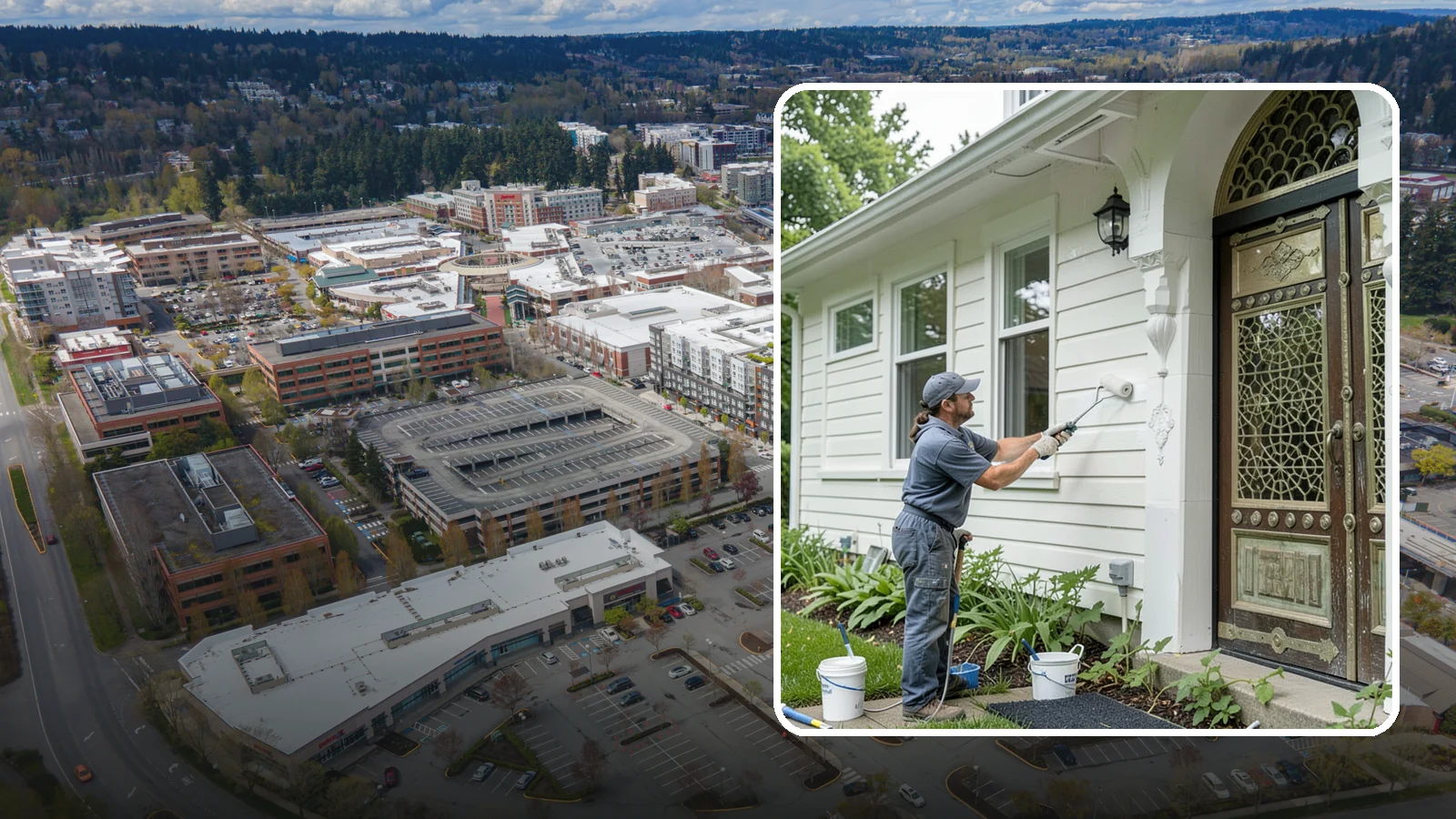 Exterior Painting in Redmond, King County, WA - Exterior painting protects and renews your home's siding, trim, and eaves against the wet Western Washington climate.