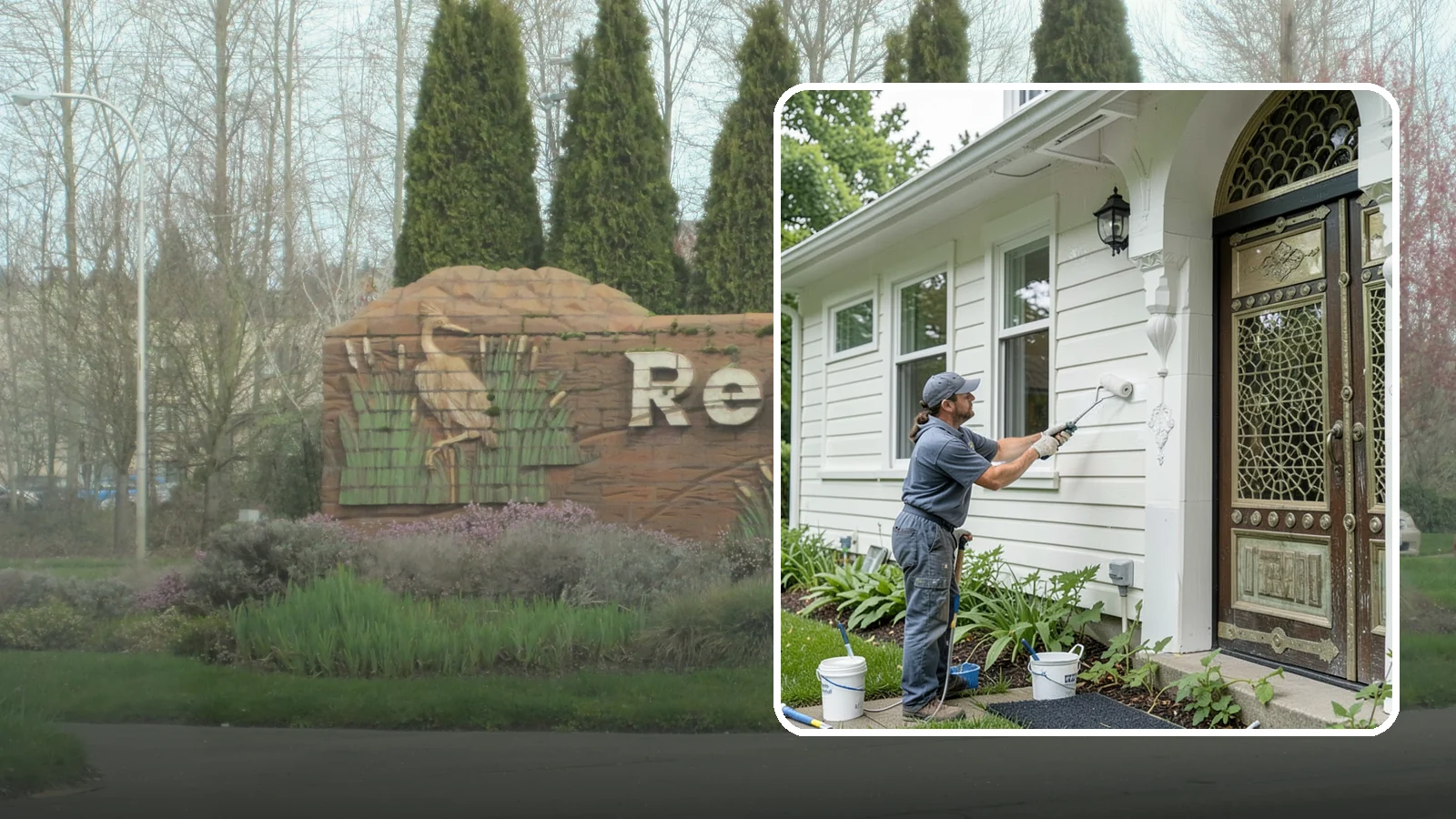 Exterior Painting in Renton, King County, WA - Exterior painting protects and renews your home's siding, trim, and eaves against the wet Western Washington climate.