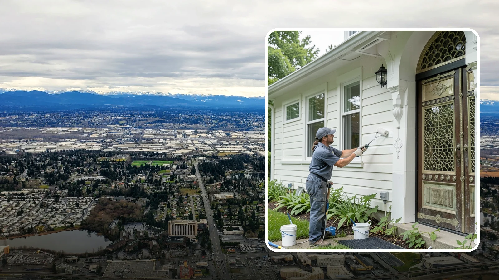 Exterior Painting in SeaTac, King County, WA - Exterior painting protects and renews your home's siding, trim, and eaves against the wet Western Washington climate.