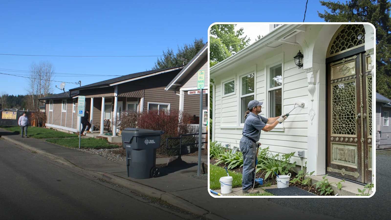 Exterior Painting in South Prairie, Pierce County, WA - Exterior painting protects and renews your home's siding, trim, and eaves against the wet Western Washington climate.