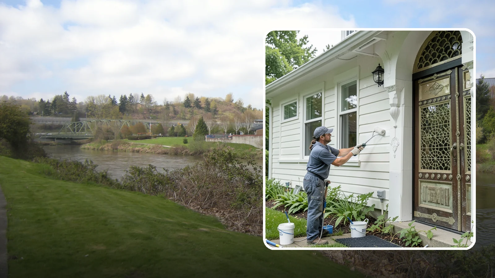 Exterior Painting in Tukwila, King County, WA - Exterior painting protects and renews your home's siding, trim, and eaves against the wet Western Washington climate.