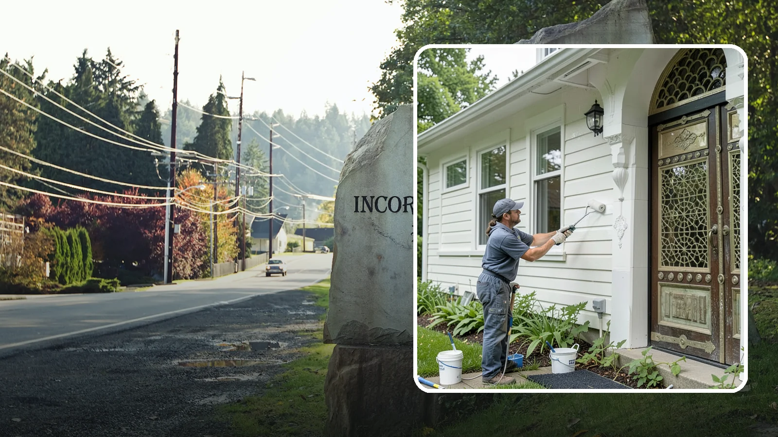 Exterior Painting in Wilkeson, Pierce County, WA - Exterior painting protects and renews your home's siding, trim, and eaves against the wet Western Washington climate.