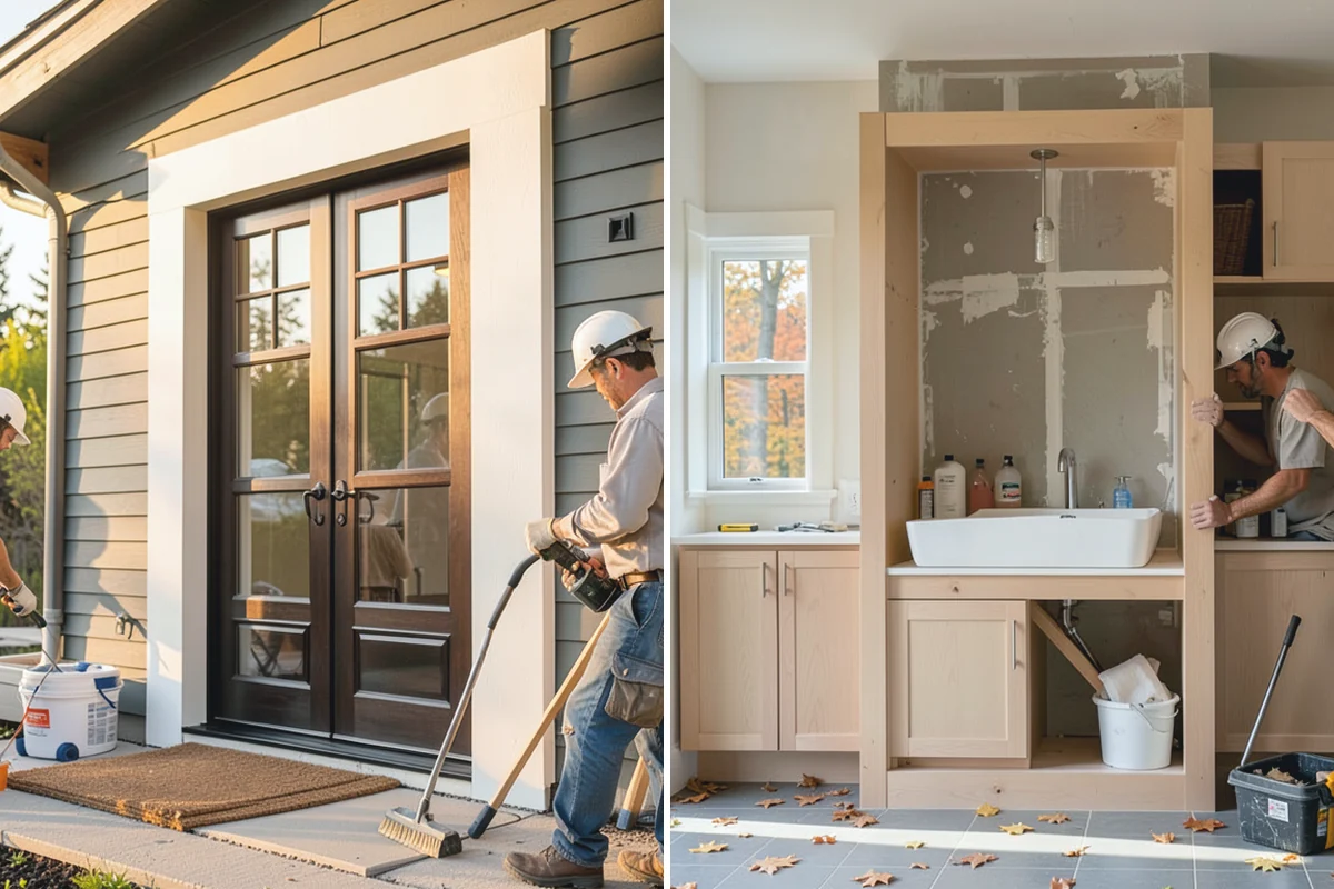 Exterior Painting in Woodinville, King County, WA - Pressure wash siding, trim, and soffits to remove dirt, mildew, and chalking