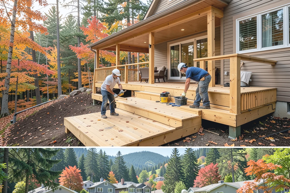 Exterior Renovation in Fircrest, Pierce County, WA - Exterior renovation work is best scheduled for the drier stretch from late spring through early fall to protect the structure...