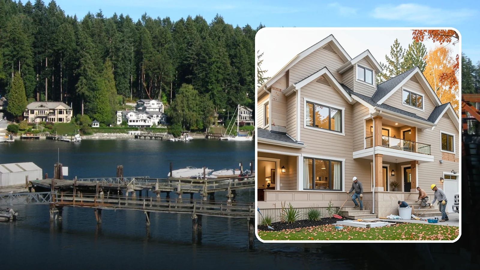 Exterior Renovation in Gig Harbor, Pierce County, WA - Exterior renovation that boosts the curb appeal, weather protection, and durability of your Western Washington home.
