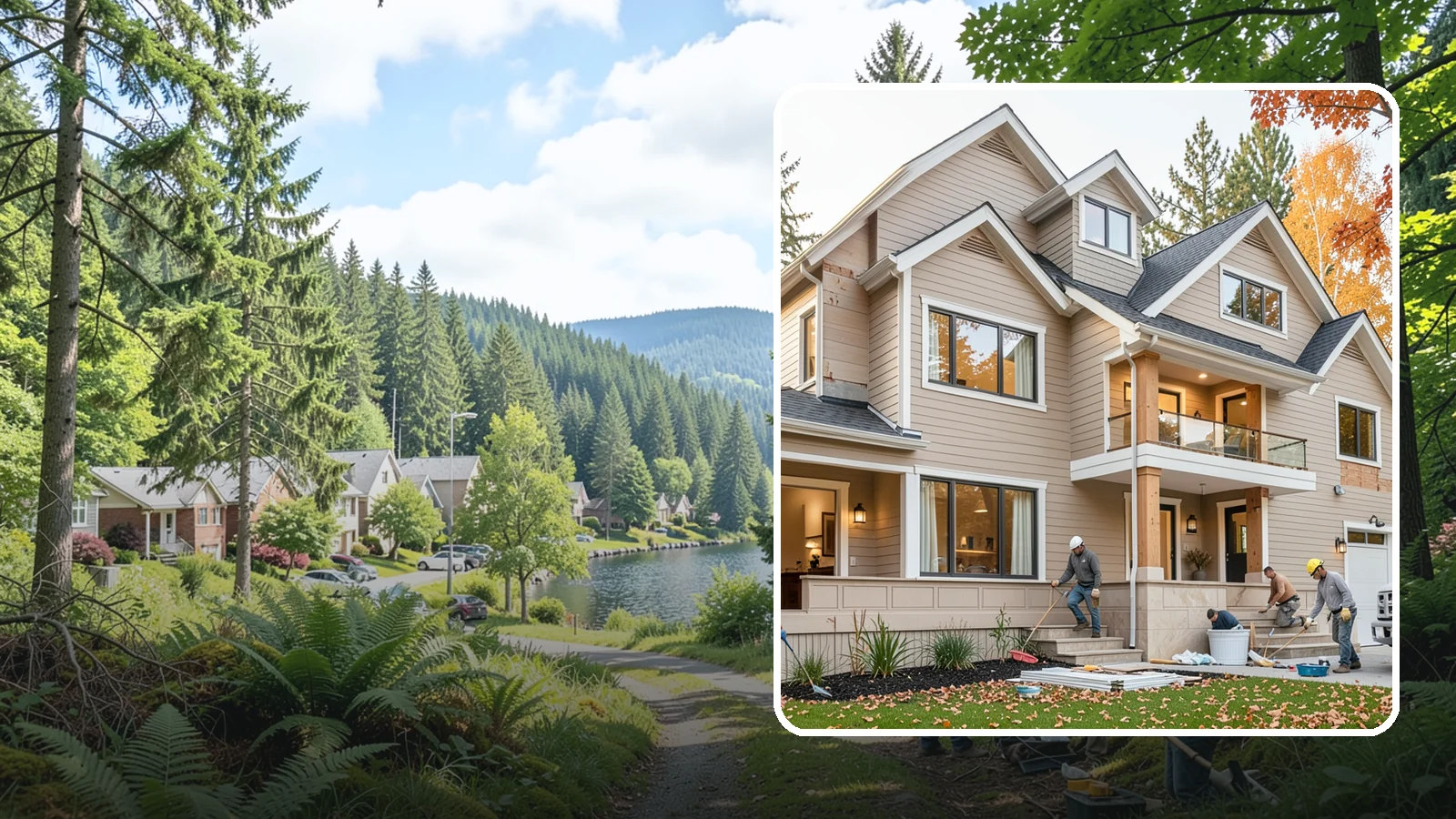 Exterior Renovation in Lake Forest Park, King County, WA - Exterior renovation that boosts the curb appeal, weather protection, and durability of your Western Washington home.