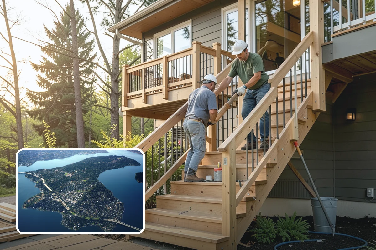 Exterior Renovation in Mercer Island, King County, WA - Enhanced curb appeal and a fresh exterior look