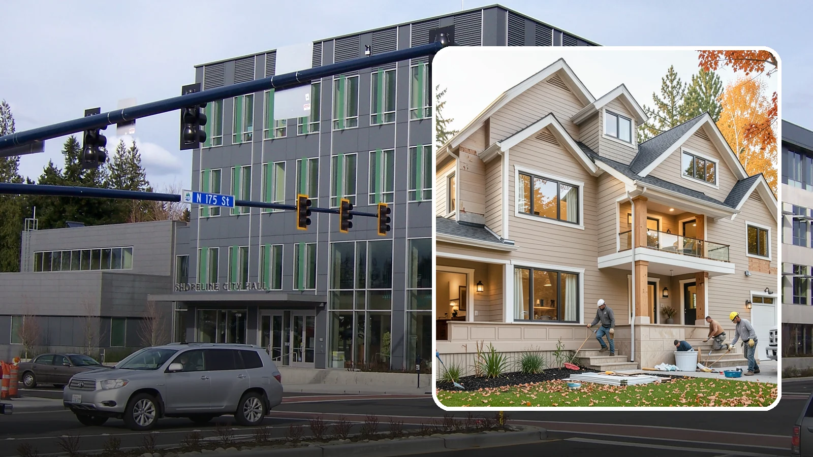 Exterior Renovation in Shoreline, King County, WA - Exterior renovation that boosts the curb appeal, weather protection, and durability of your Western Washington home.