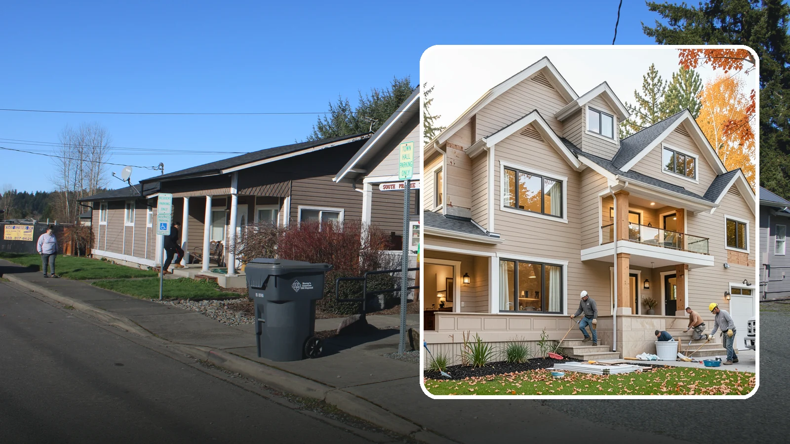 Exterior Renovation in South Prairie, Pierce County, WA - Exterior renovation that boosts the curb appeal, weather protection, and durability of your Western Washington home.
