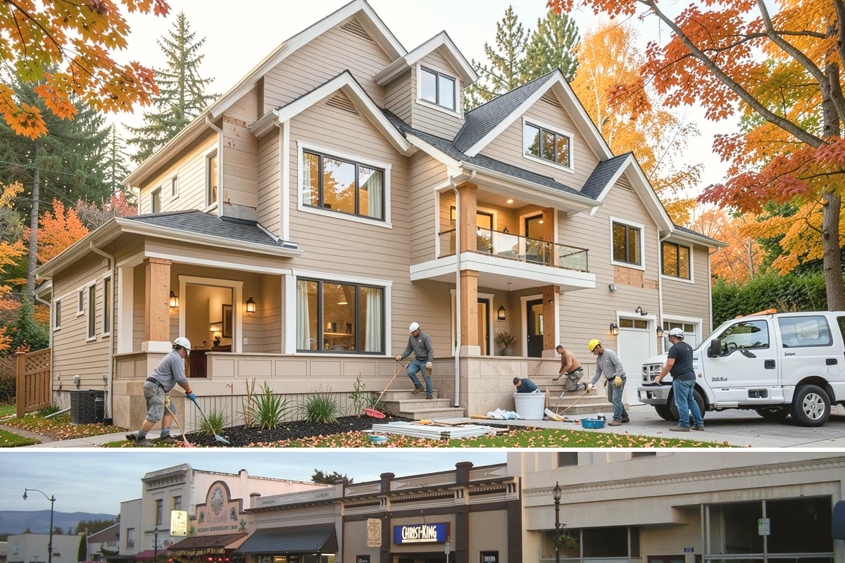 Exterior Trim Installation in Burlington, Skagit County, WA - Dry, mild weather from late spring to early fall is ideal for install and finishing.