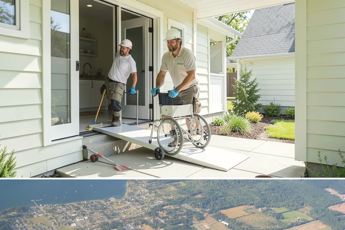 Exterior Trim Installation in Coupeville, Island County, WA - Dry, mild weather from late spring to early fall is ideal for install and finishing.