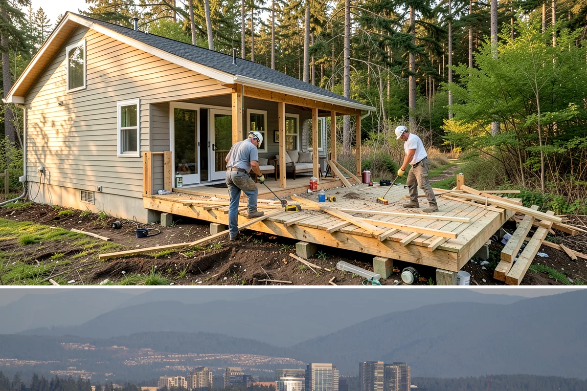 Exterior Trim Installation in Medina, King County, WA - Dry, mild weather from late spring to early fall is ideal for install and finishing.