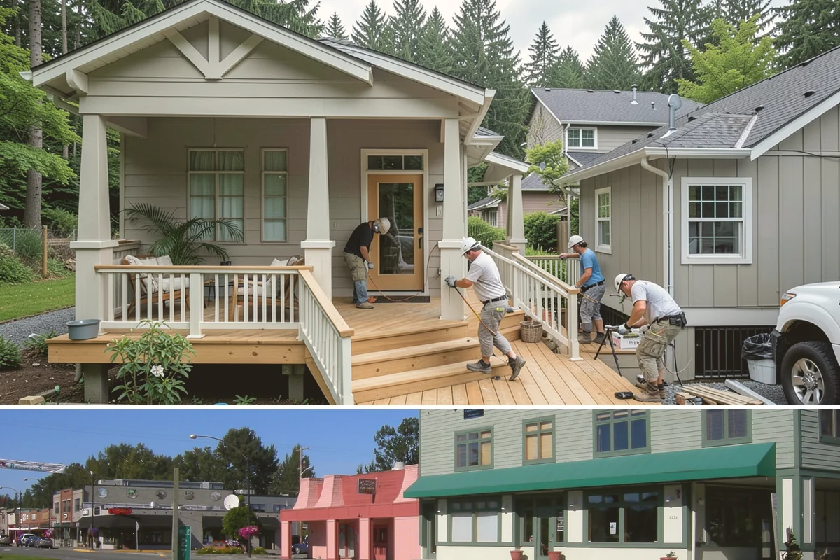 Exterior Trim Installation in Snoqualmie, King County, WA - Dry, mild weather from late spring to early fall is ideal for install and finishing.