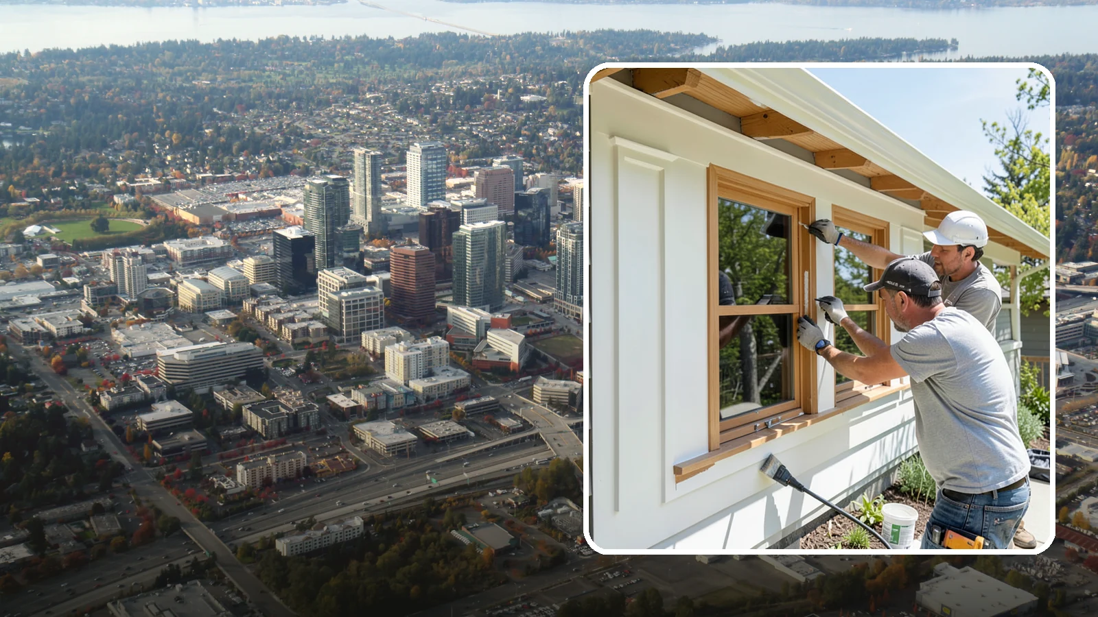 Exterior Trim Painting in Bellevue, King County, WA - Exterior trim painting renews the fascia, soffits, corners, and window casings that outline your home.