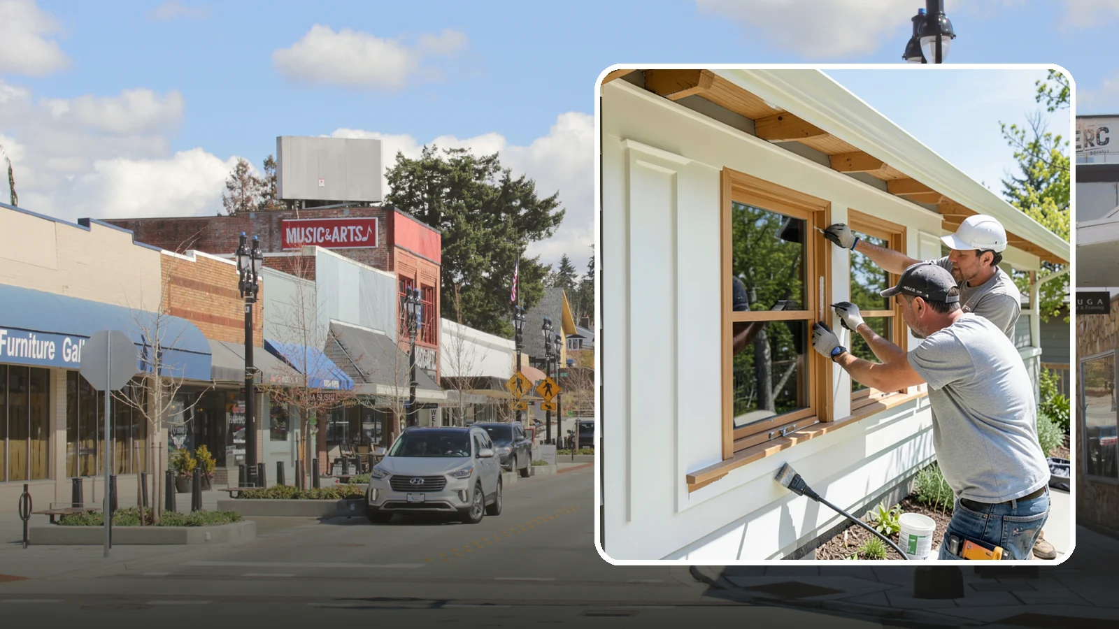 Exterior Trim Painting in Bothell, King County, WA - Exterior trim painting renews the fascia, soffits, corners, and window casings that outline your home.