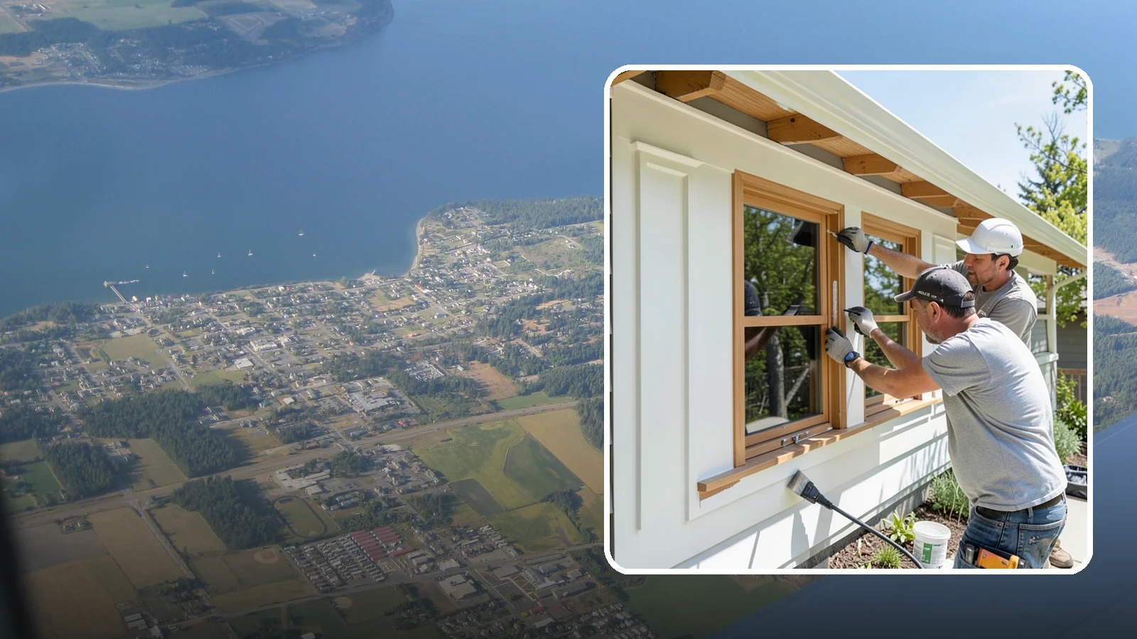 Exterior Trim Painting in Coupeville, Island County, WA - Exterior trim painting renews the fascia, soffits, corners, and window casings that outline your home.