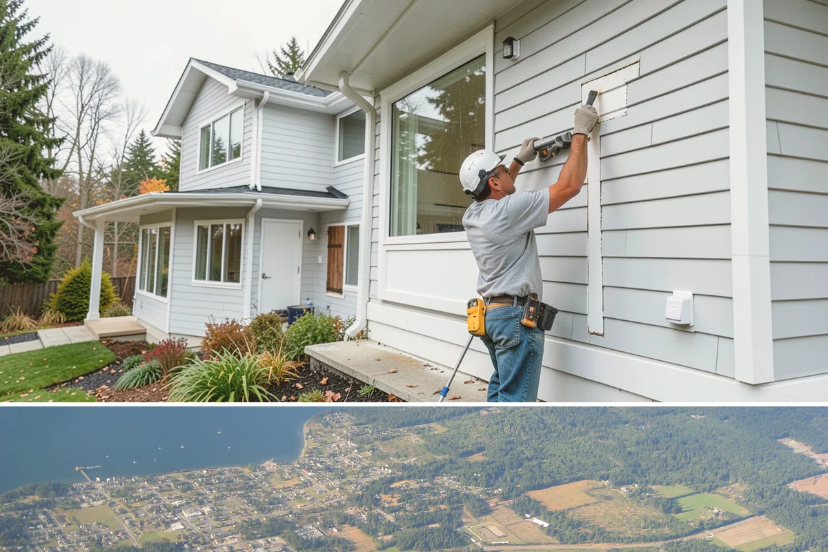 Exterior Trim Painting in Coupeville, Island County, WA - Exterior trim painting belongs in the dry season, from late spring to early fall, for proper adhesion and curing.