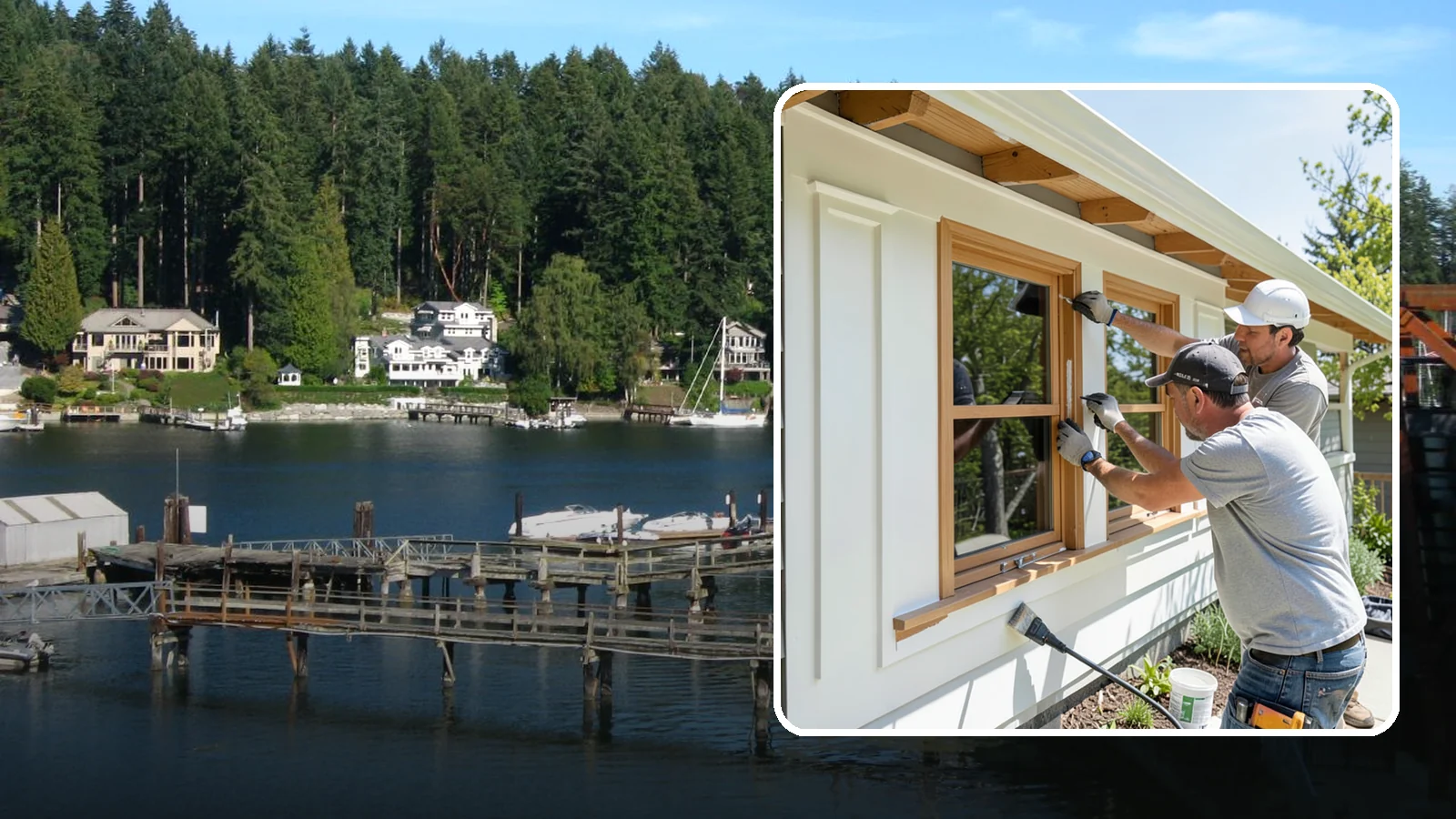 Exterior Trim Painting in Gig Harbor, Pierce County, WA - Exterior trim painting renews the fascia, soffits, corners, and window casings that outline your home.