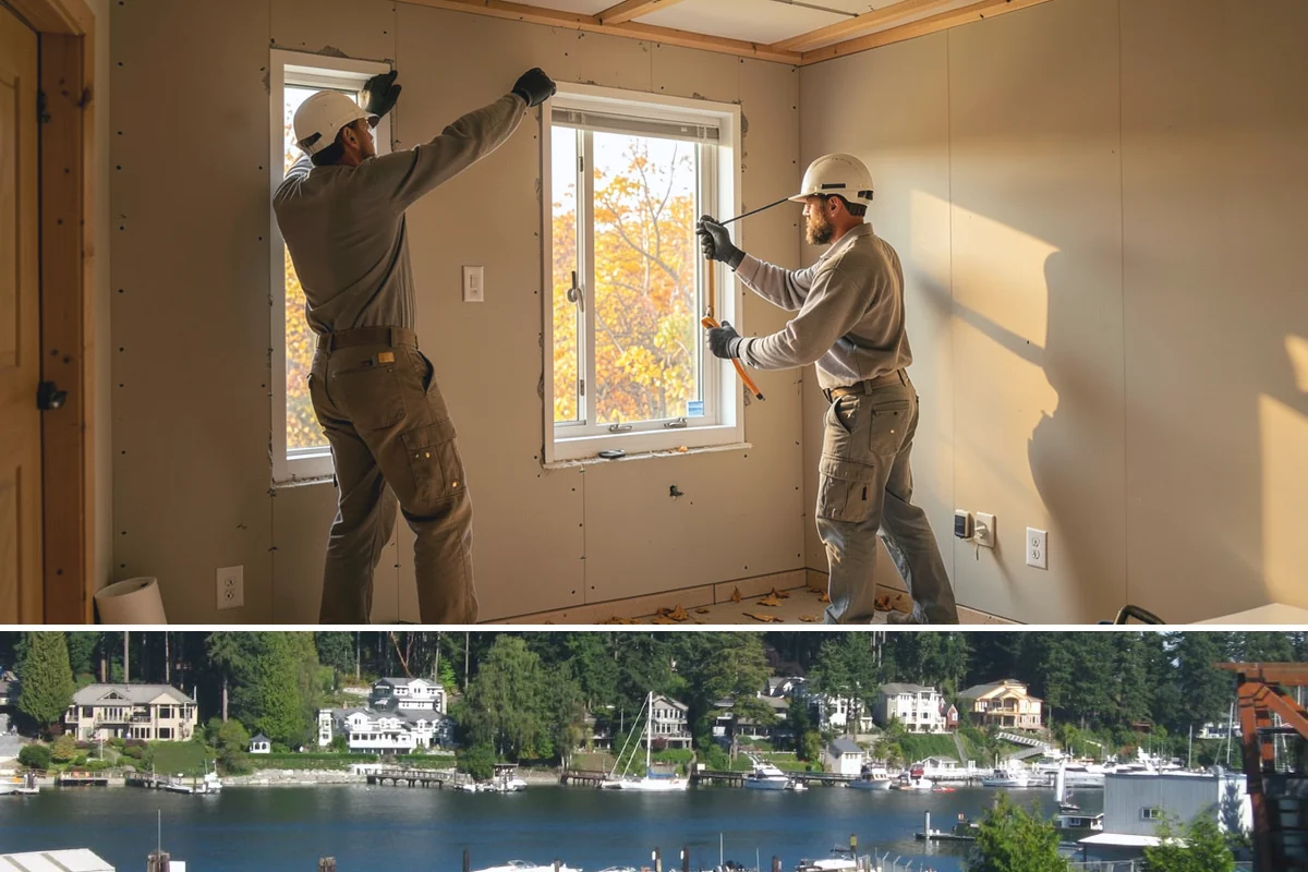 Exterior Trim Painting in Gig Harbor, Pierce County, WA - Exterior trim painting belongs in the dry season, from late spring to early fall, for proper adhesion and curing.