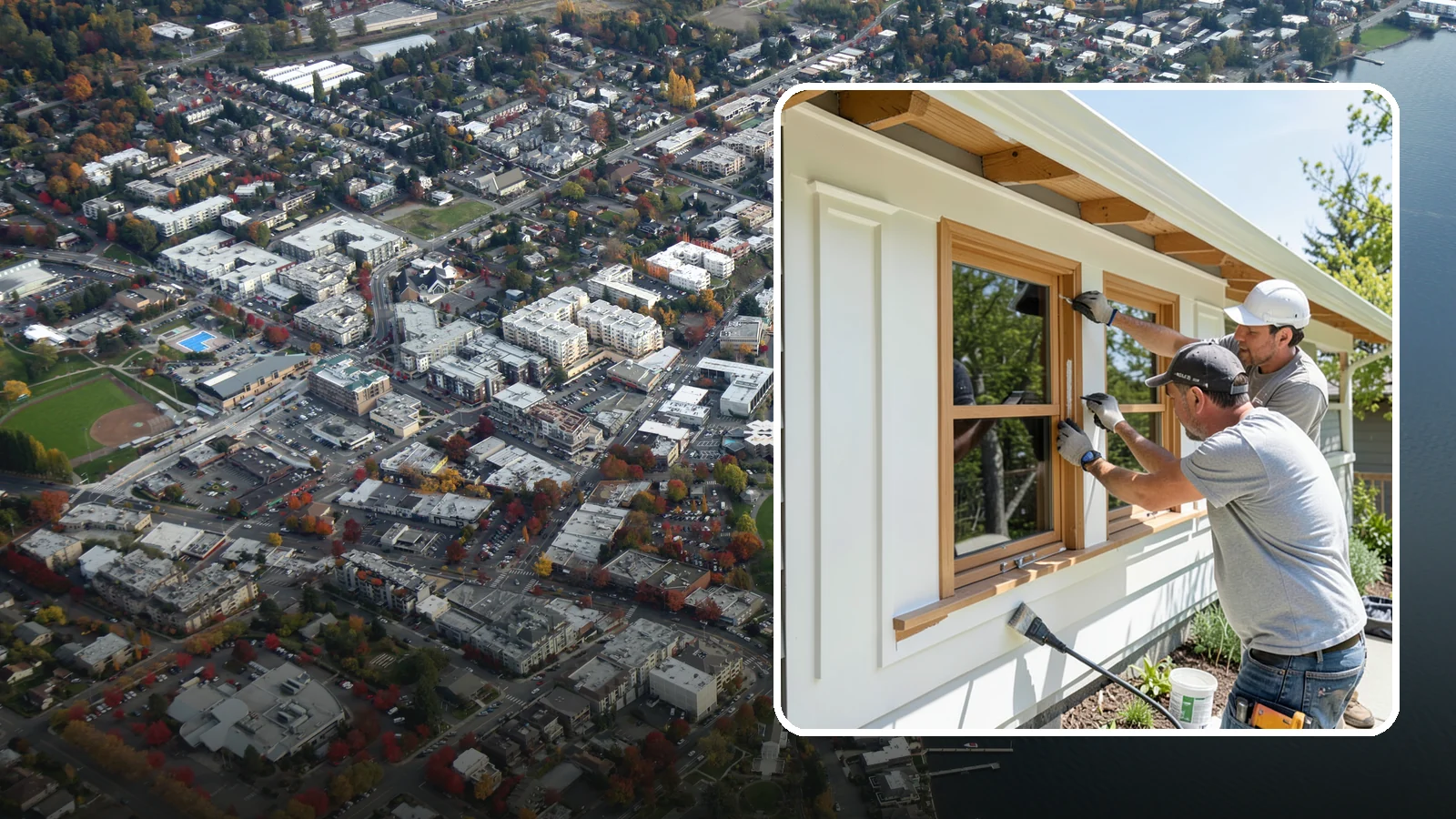 Exterior Trim Painting in Kirkland, King County, WA - Exterior trim painting renews the fascia, soffits, corners, and window casings that outline your home.