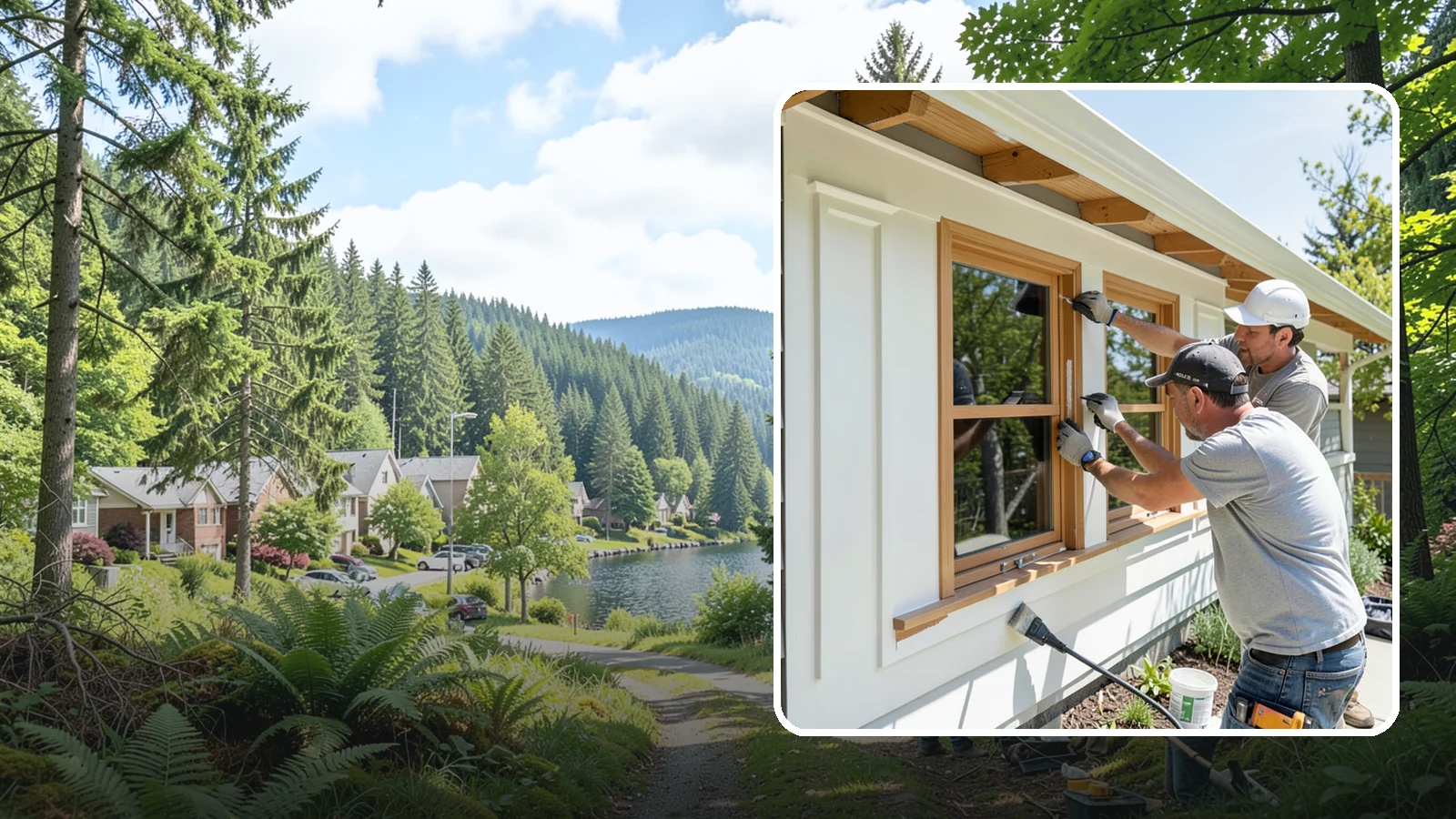 Exterior Trim Painting in Lake Forest Park, King County, WA - Exterior trim painting renews the fascia, soffits, corners, and window casings that outline your home.